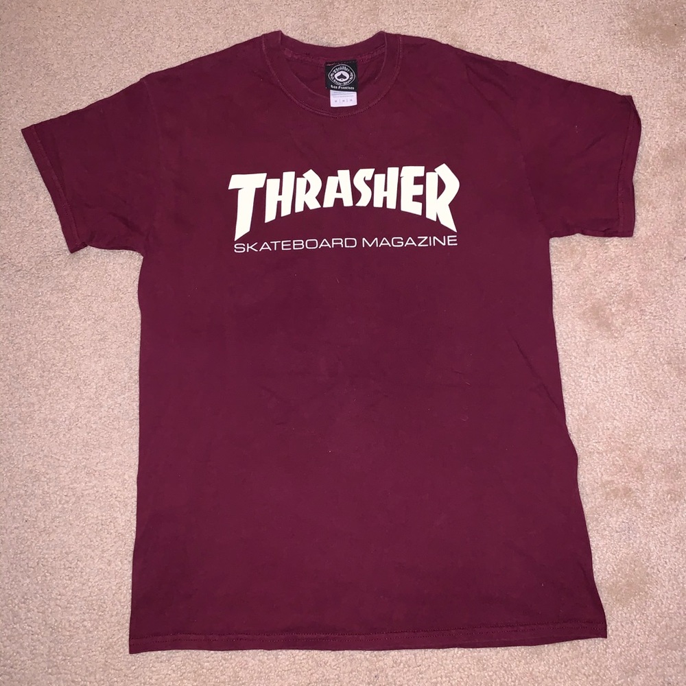Thrasher Tee maroon